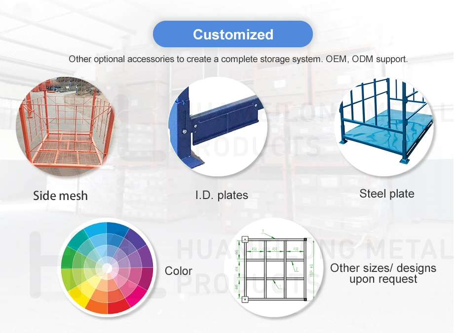 Warehouse Metal Mobile Portable Truck Tyre Stillages Pallet Storage Rack