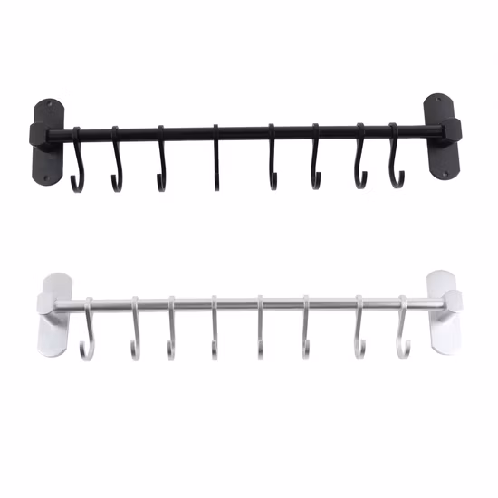 Hardware/Bad/Badezimmer/Duschset/Toliet/Küchenzubehör Utensilien-Handtuchhalter mit 8 verschiebbaren Haken